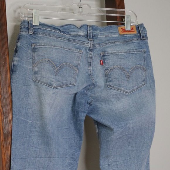 LEVIS  STRAUSS 524 SKINNY Size 9  Faded 29 Waist 32 Length women Jeans  Stretch - Picture 11 of 16